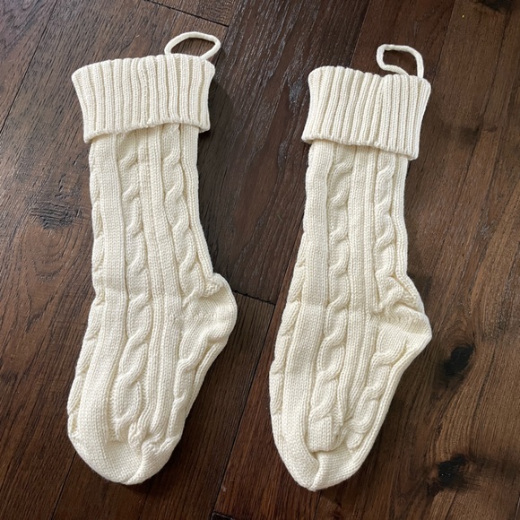 Cream white cable knit stockings, new - Picture 3 of 4